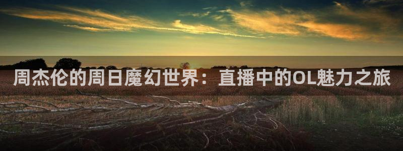 蜘蛛体育nba直播：周杰伦的周日魔幻世界：直播中的OL魅力之旅